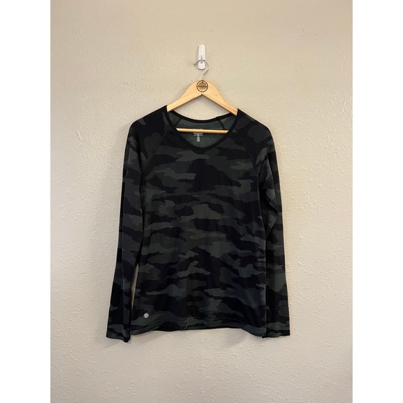 Athleta Tops - Athleta Speedlight Black Camouflage Long Sleeve